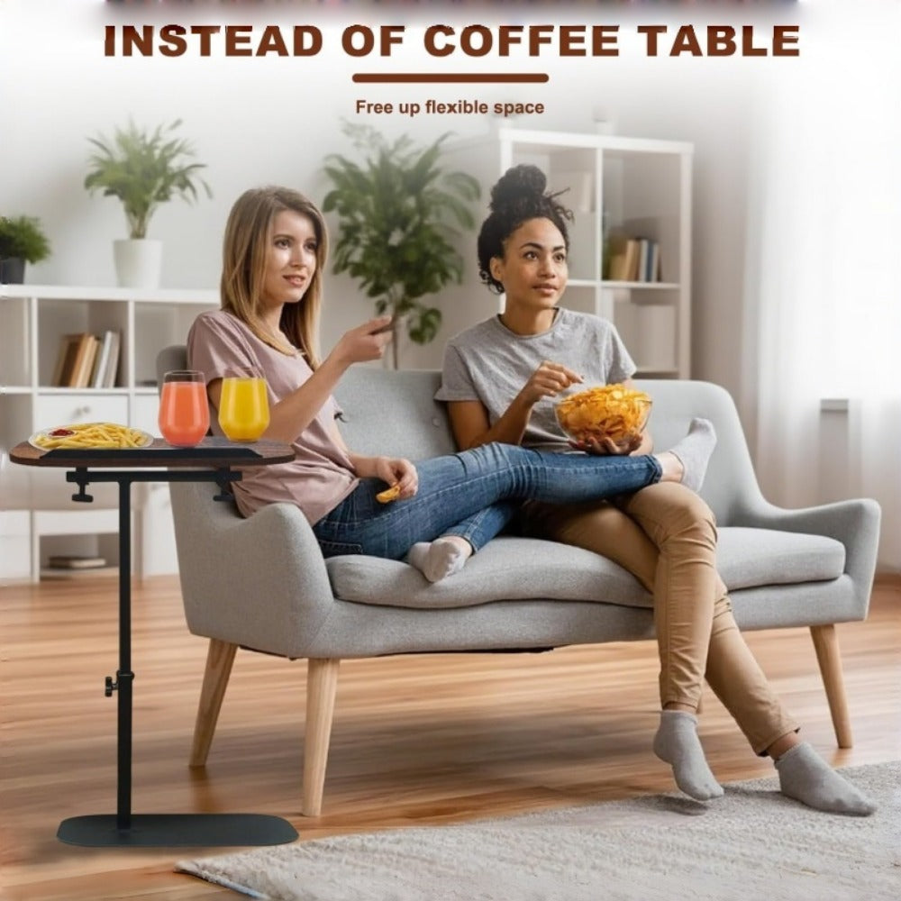 Outdoor Side Table with 360° Swivel for Outdoor Serving and Relaxation in Patio detail image