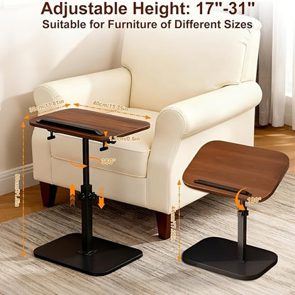 Outdoor Side Table with 360° Swivel for Outdoor Serving and Relaxation in Patio detail image - detail view 4