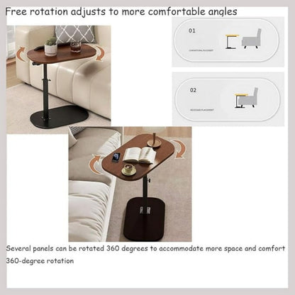 Outdoor Side Table with 360° Swivel for Outdoor Serving and Relaxation in Patio detail image - detail view 9