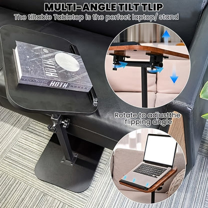 Outdoor Side Table with Adjustable Height for Outdoor Serving and Relaxation in Patio detail image - detail view 7