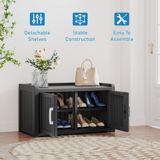 Outdoor Storage Bench for Organized Everyday Storage in Patio detail image