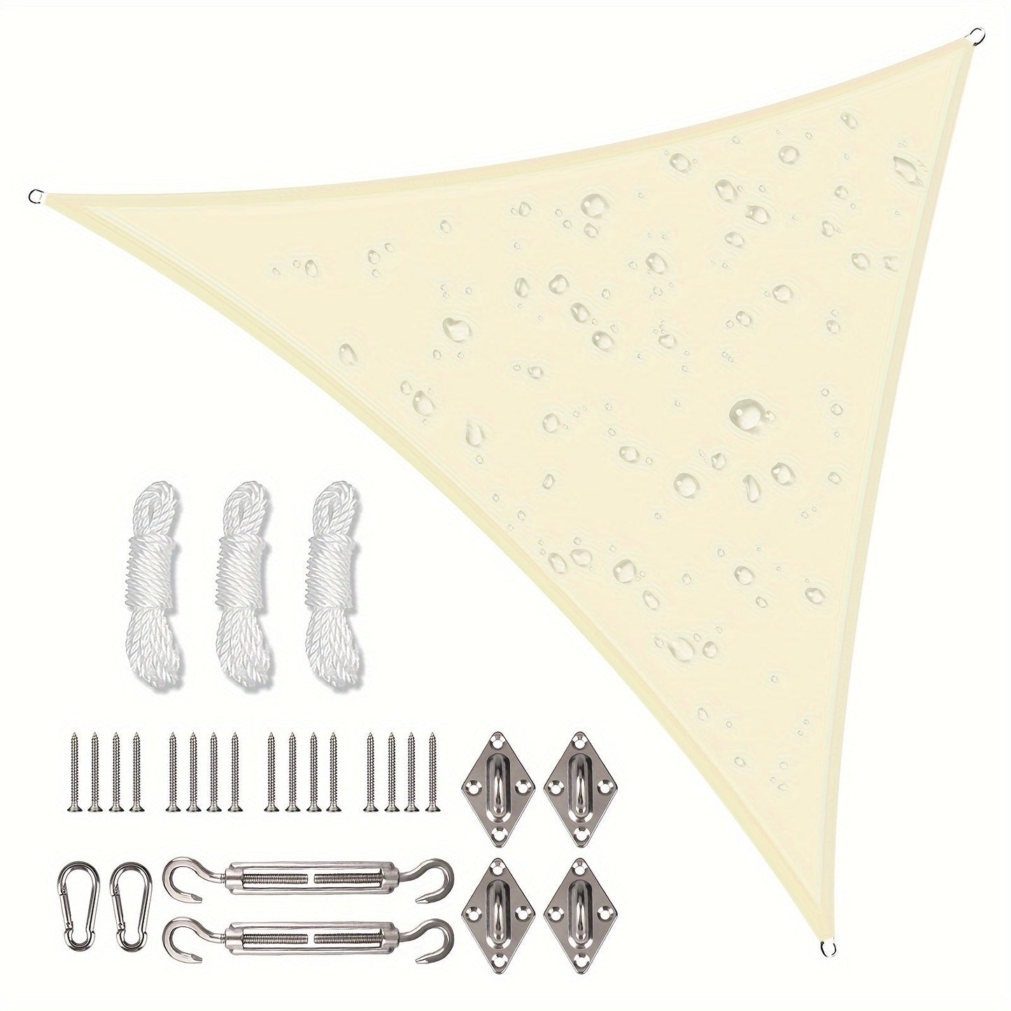 Sun Shade Sail shown in the Beige, 78.74*78.74*78.74inch(Hardware Kit included) option