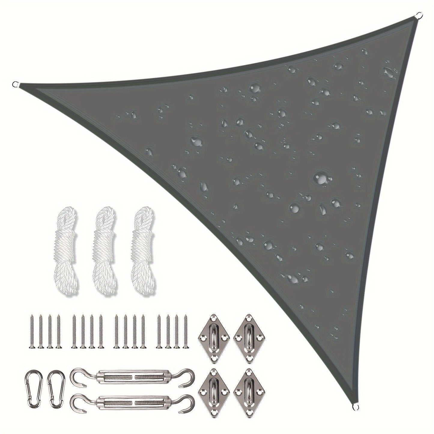 Sun Shade Sail shown in the charcoal gray, 78.74*78.74*78.74inch(Hardware Kit included) option