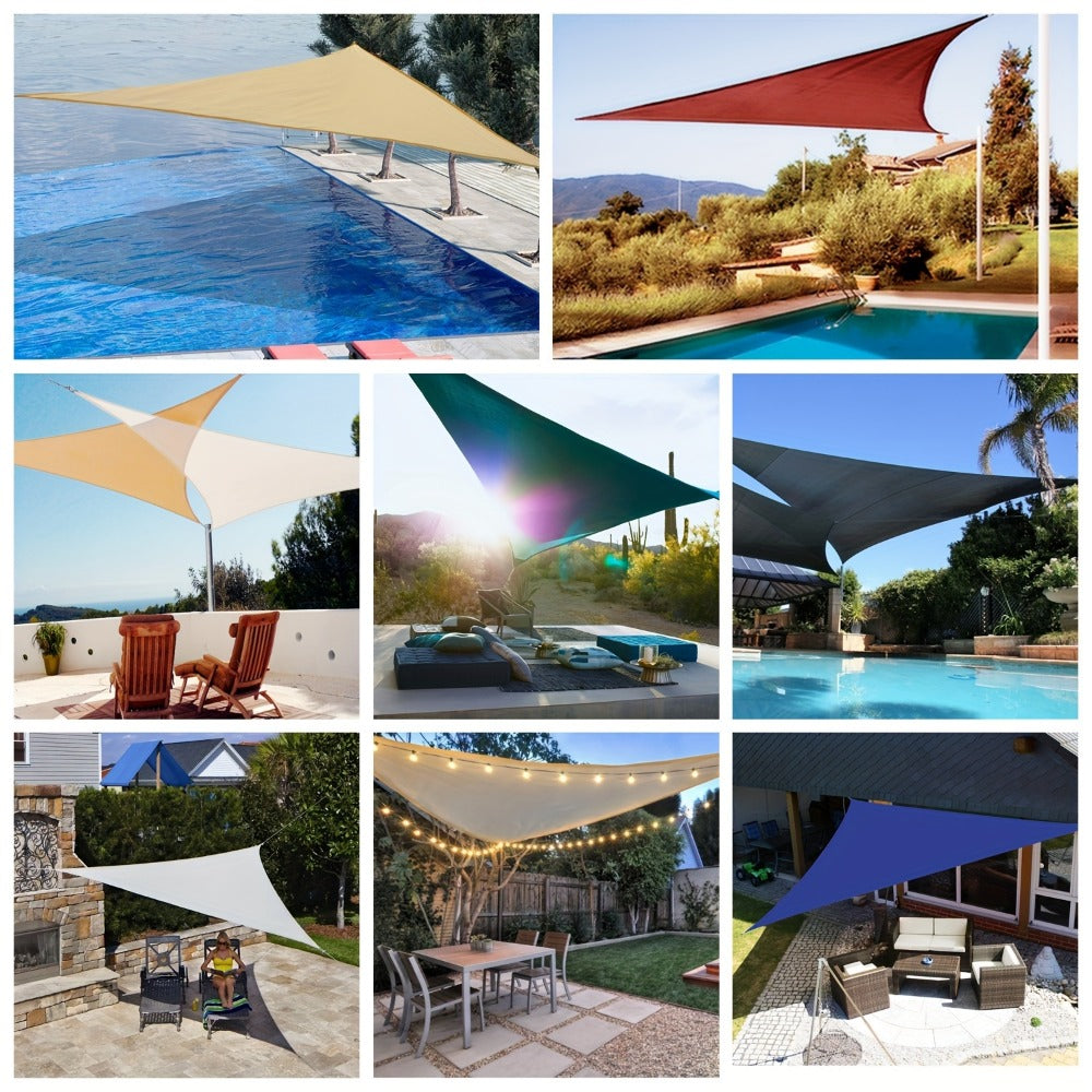 Outdoor Sun Shade Sail with Reinforced Corners and Multiple Color Options detail image - detail view 6
