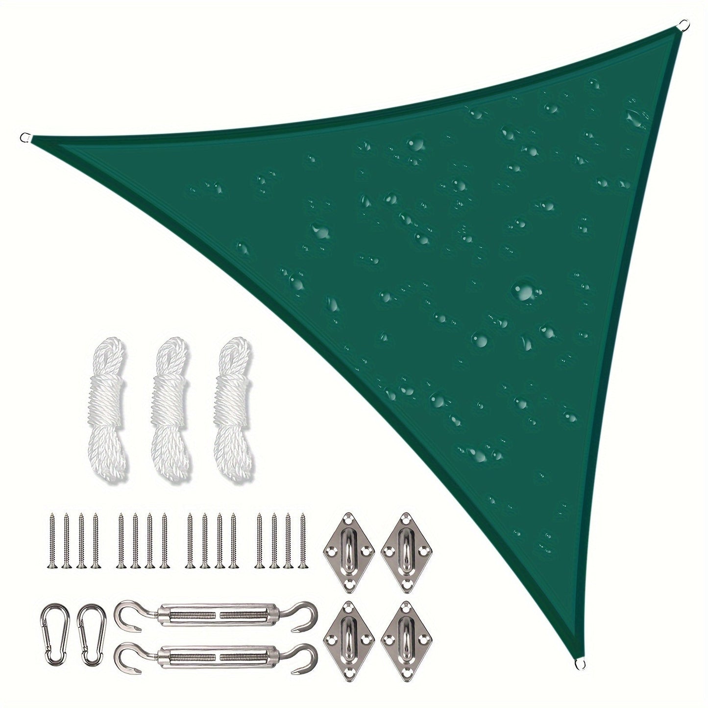Sun Shade Sail shown in the Green, 78.74*78.74*78.74inch(Hardware Kit included) option