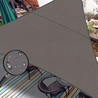 Sun Shade Sail shown in the Charcoal, 16'x16'x16' option