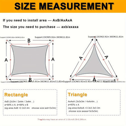 Outdoor Sun Shade Sail with UV Protection and Waterproof Protection for Patio detail image - detail view 4