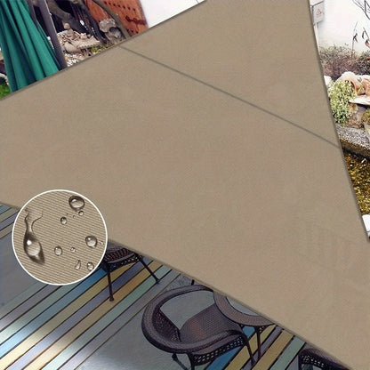 Sun Shade Sail shown in the Taupe, 10'x10'x14' option