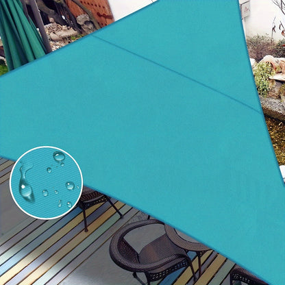 Sun Shade Sail shown in the Turquoise, 10'x10'x14' option