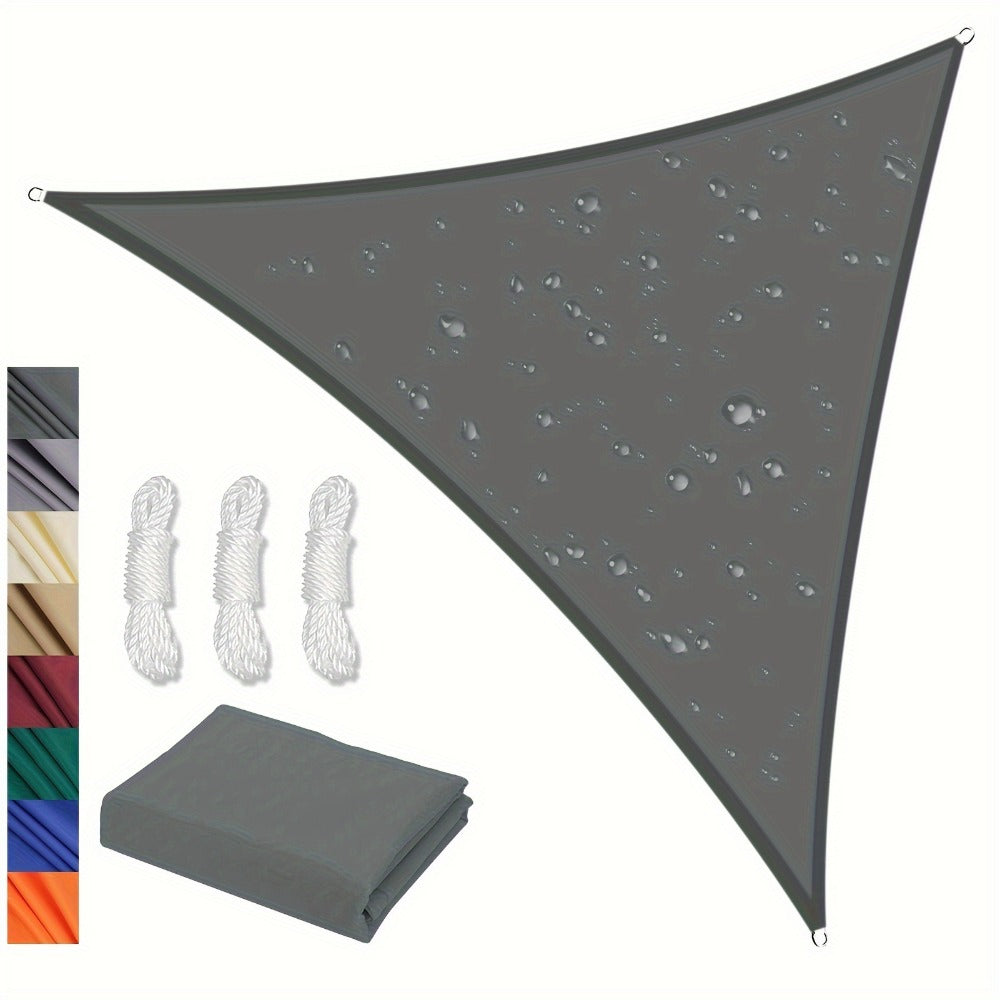 Shade Sail, Triangle 98% UV Block 8 Colors 4 Sizes Solid Polyester Reinforced Corners shown in the main product view