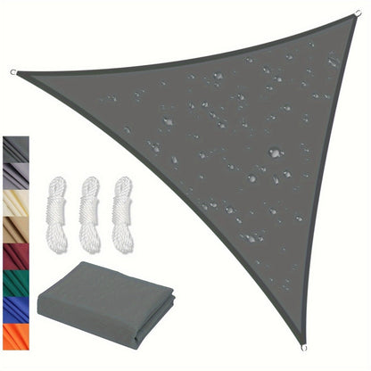 Shade Sail, Triangle 98% UV Block 8 Colors 4 Sizes Solid Polyester Reinforced Corners shown in the main product view