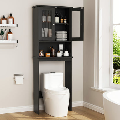 Bathroom Storage Cabinet shown in the Black option