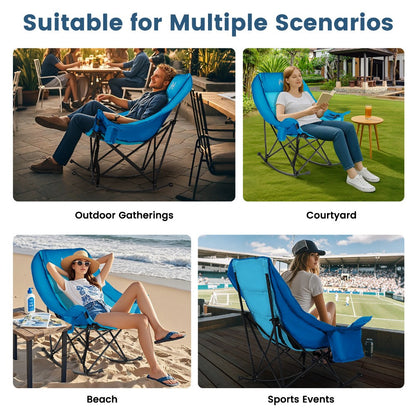 Oversized Camping Chair with High Back for Comfortable Everyday Seating in Patio detail image - detail view 18