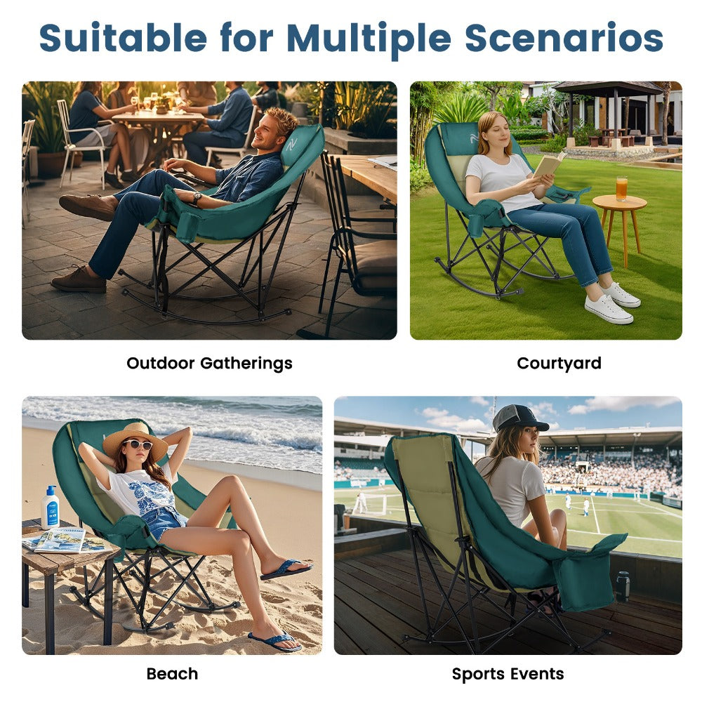 Oversized Camping Chair with High Back for Comfortable Everyday Seating in Patio detail image - detail view 28