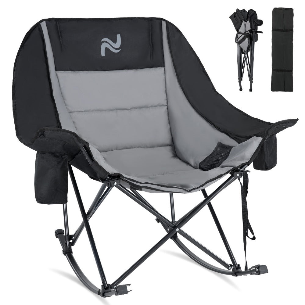 Oversized Camping Chair with High Back for Comfortable Everyday Seating in Patio detail image - detail view 3