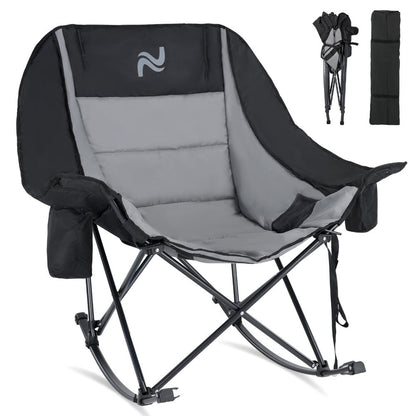 Oversized Camping Chair with High Back for Comfortable Everyday Seating in Patio detail image - detail view 3
