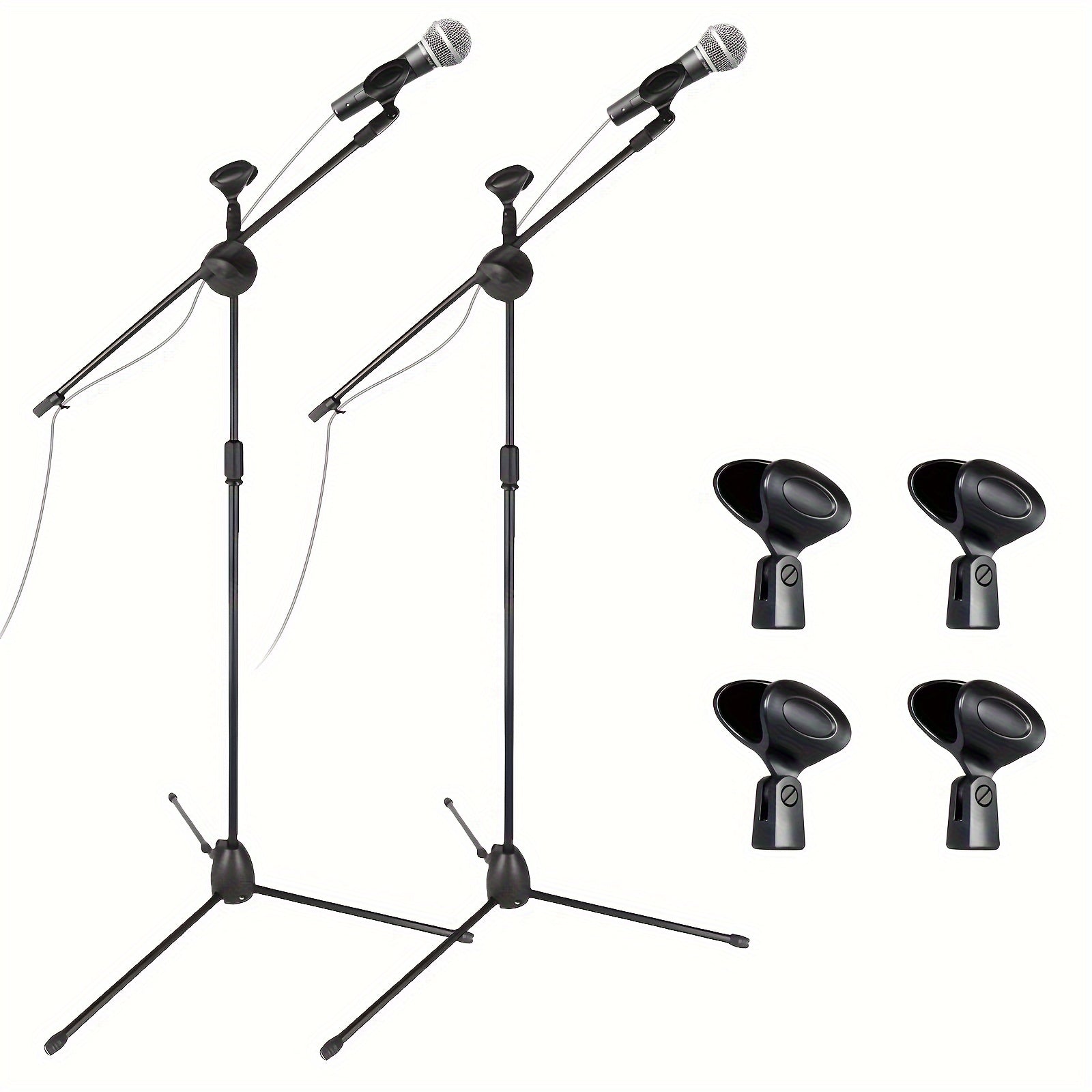 Adjustable Microphone Boom Stand shown in the Black (2 Pack) option