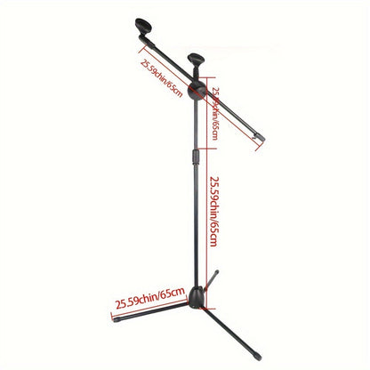 Pair of Adjustable Tripod Microphone Boom Stands for Stage and Studio detail image