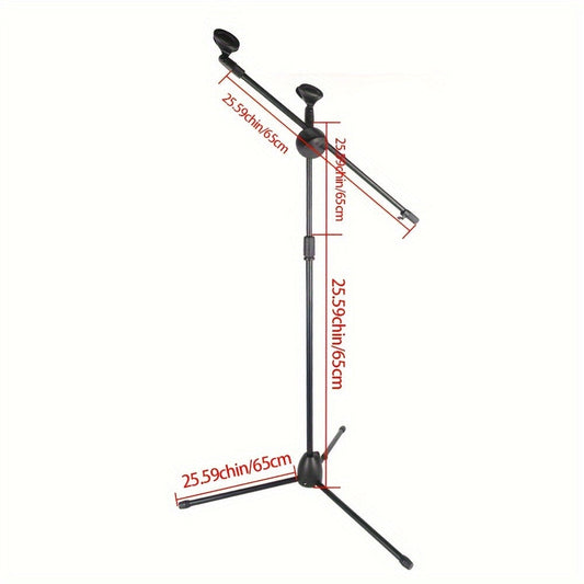 Pair of Adjustable Tripod Microphone Boom Stands for Stage and Studio detail image