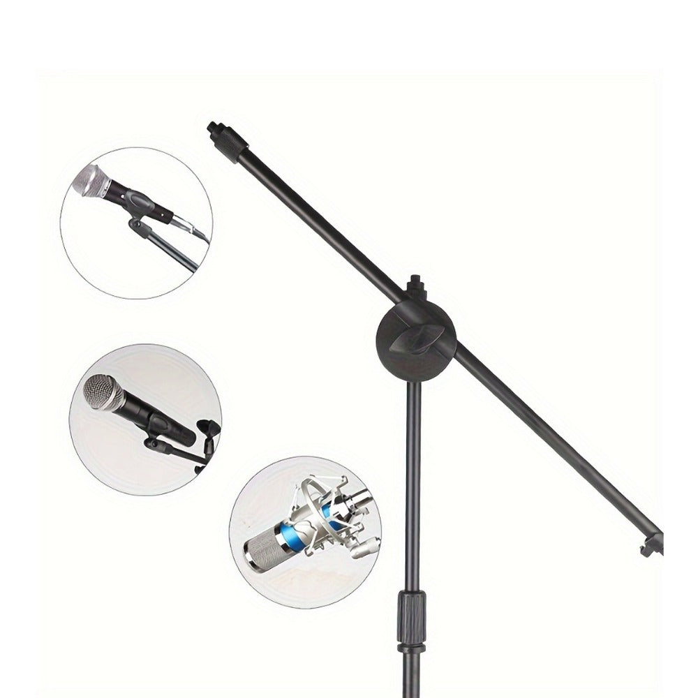 Pair of Adjustable Tripod Microphone Boom Stands for Stage and Studio detail image - detail view 6