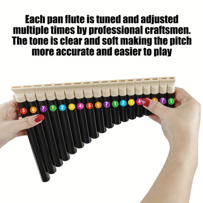 Pan Flute, 1pc, 18-Bar, Black for Lessons and Practice for Home Practice, Rehearsal detail image - detail view 7