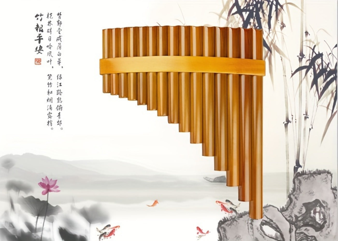 Pan Flute, Brown, Flutes, Key for Lessons and Practice for Home Practice, Rehearsal detail image - detail view 9