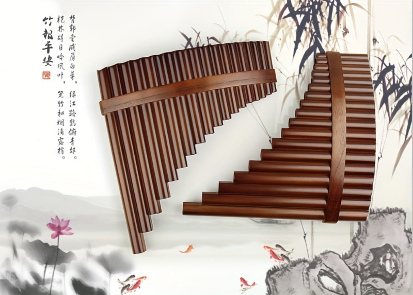 Pan Flute, Pipes, Bamboo, Made for Lessons and Practice for Home Practice, Rehearsal detail image - detail view 10