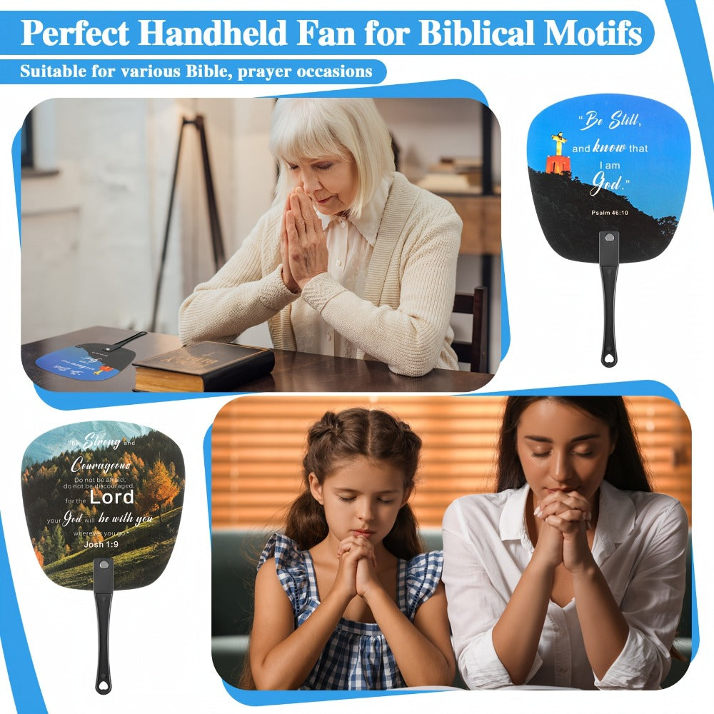 Party Favor - Handheld Fans 36 Pack Bible Christian Church Fan Bulk Decorative Cooling - product detail view 3