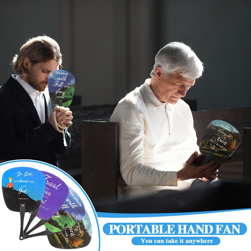 Party Favor - Handheld Fans 36 Pack Bible Christian Church Fan Bulk Decorative Cooling - product detail view 4