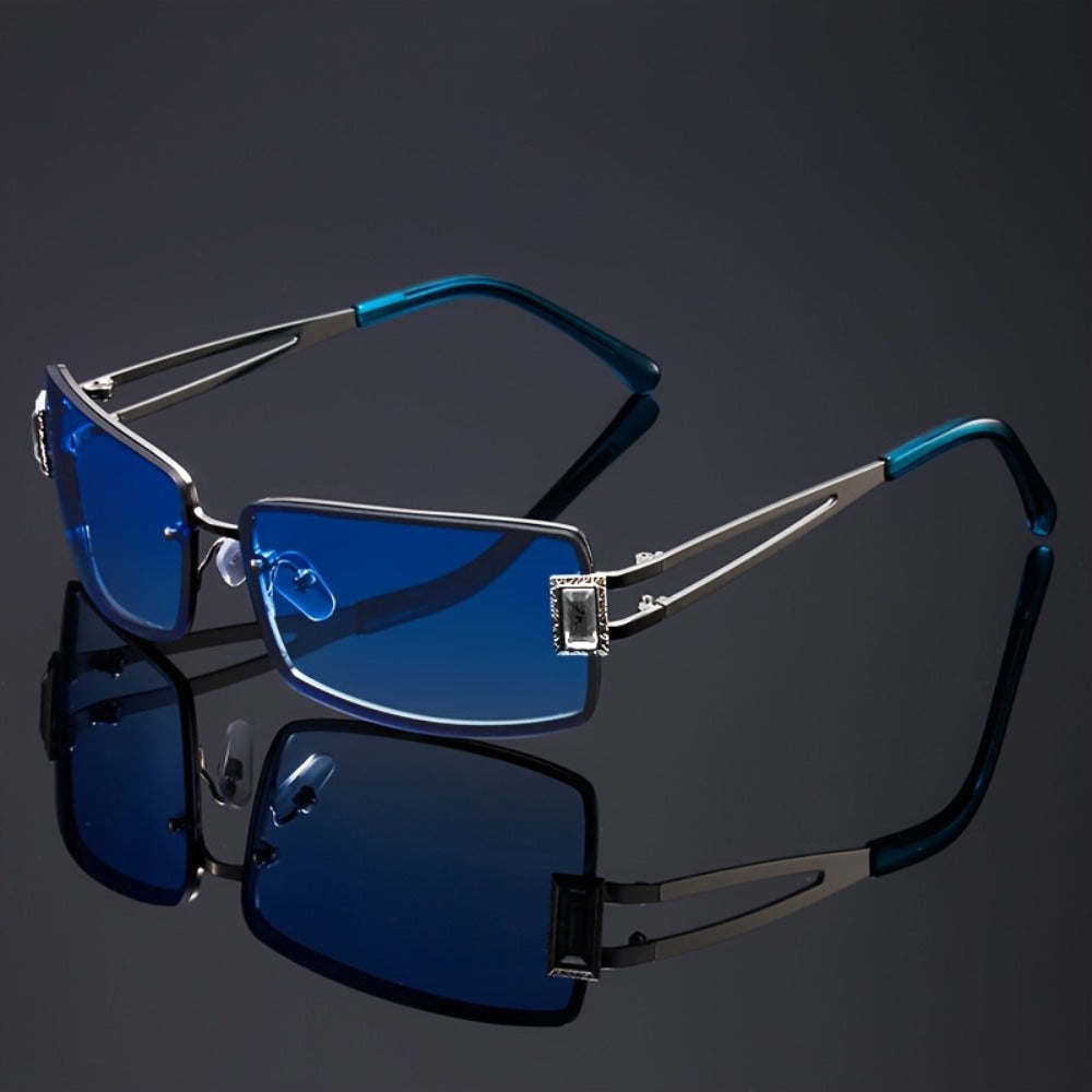 Party Glasses - Oversized Square for Men Women Extra Large Luxury Gradient Ombre Retro - product detail view 2