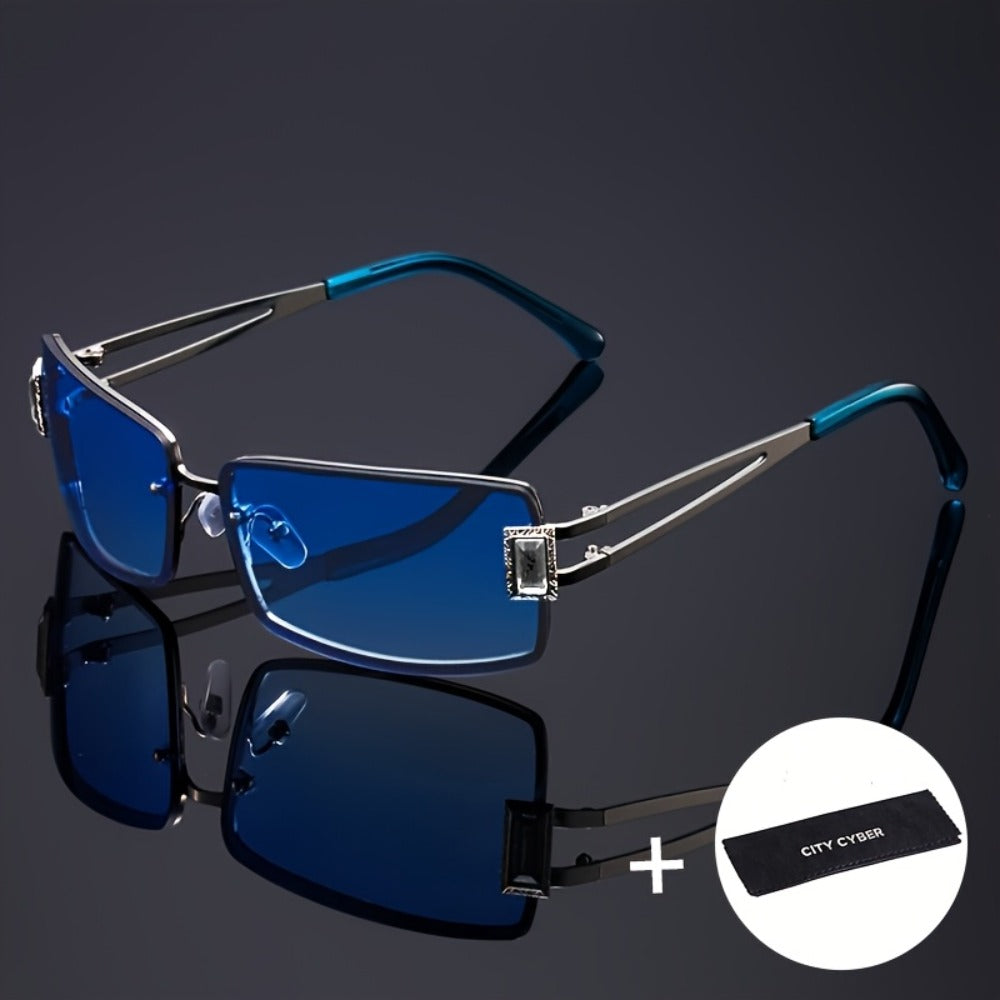 Party Glasses - Oversized Square for Men Women Extra Large Luxury Gradient Ombre Retro - product detail view 3