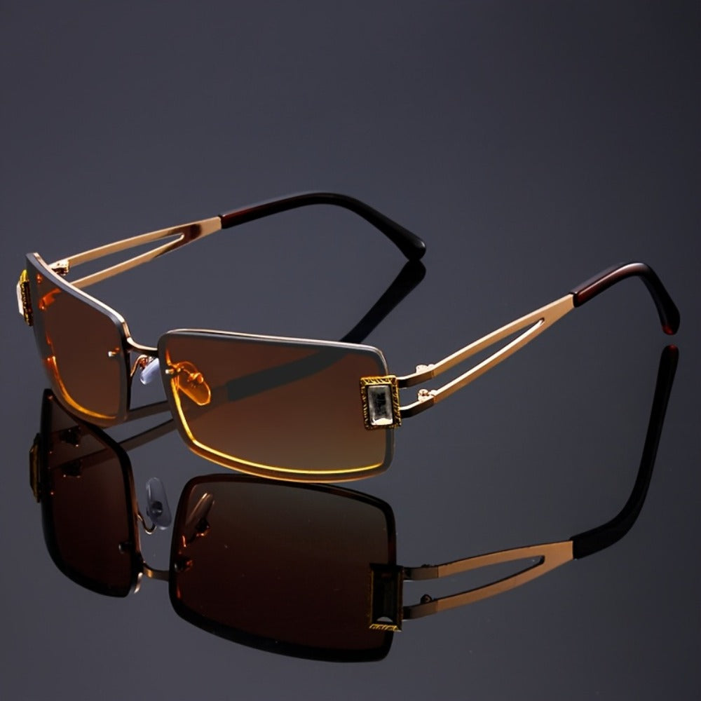 Party Glasses - Oversized Square for Men Women Extra Large Luxury Gradient Ombre Retro - product detail view 4