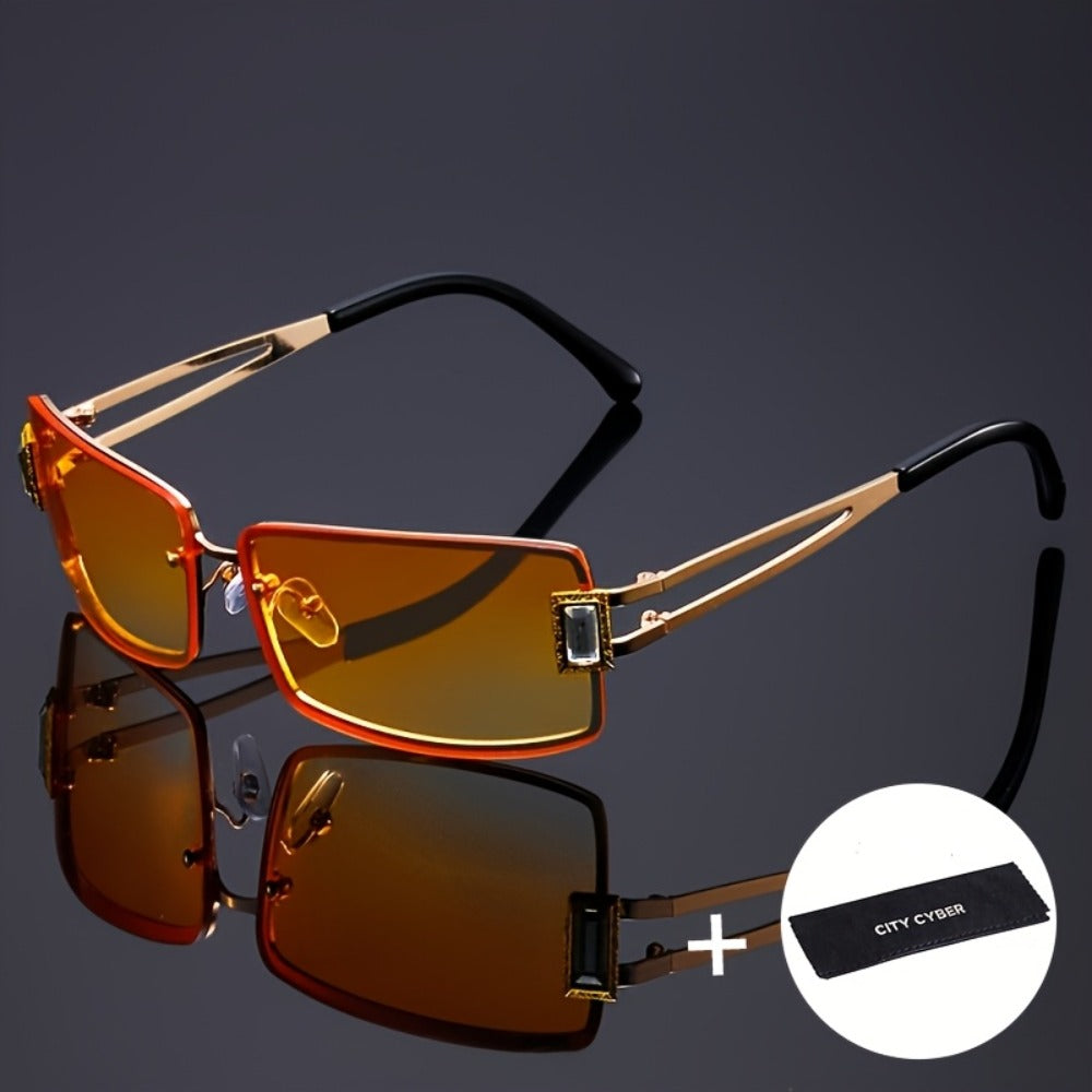 Party Glasses - Oversized Square for Men Women Extra Large Luxury Gradient Ombre Retro - product detail view 5