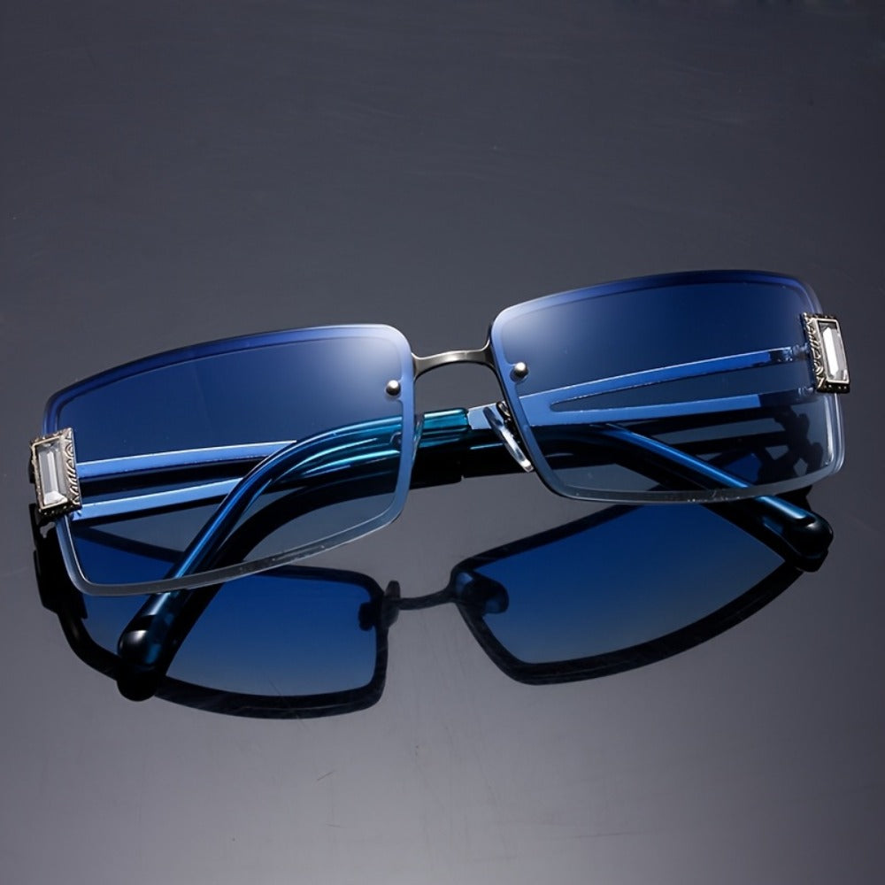 Party Glasses - Oversized Square for Men Women Extra Large Luxury Gradient Ombre Retro - product detail view 6