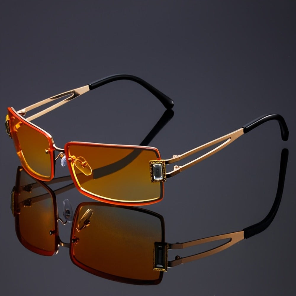 Party Glasses - Oversized Square for Men Women Extra Large Luxury Gradient Ombre Retro - product detail view 10