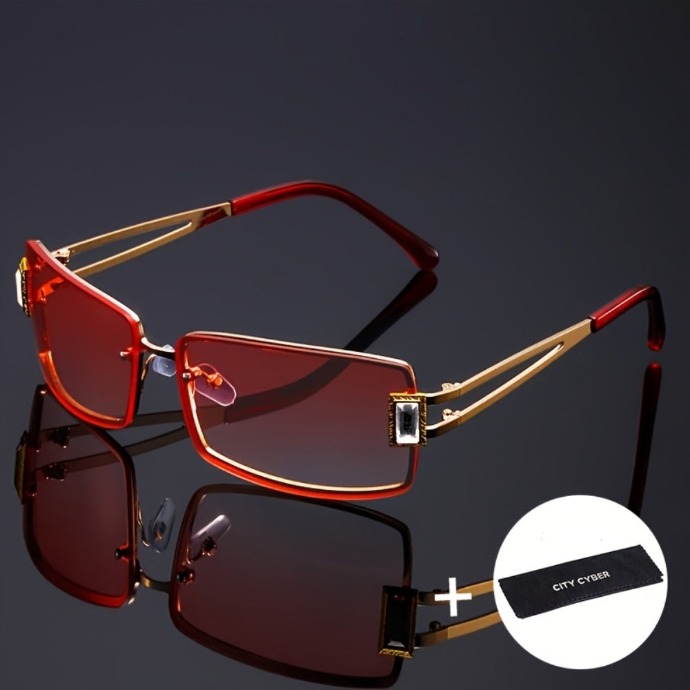 Party Glasses - Oversized Square for Men Women Extra Large Luxury Gradient Ombre Retro - product detail view 11