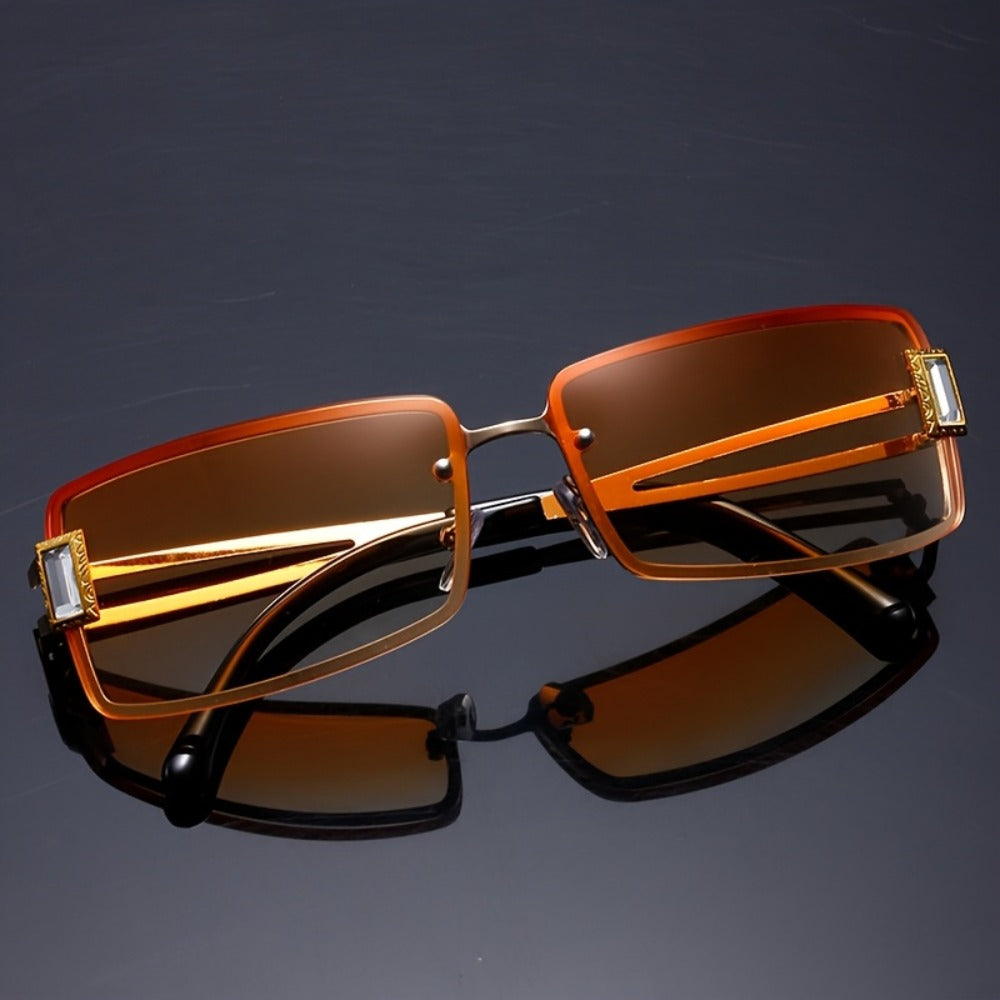 Party Glasses - Oversized Square for Men Women Extra Large Luxury Gradient Ombre Retro - product detail view 14