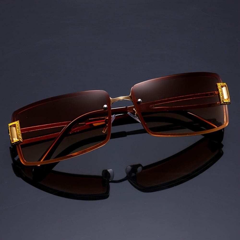Party Glasses - Oversized Square for Men Women Extra Large Luxury Gradient Ombre Retro - product detail view 16
