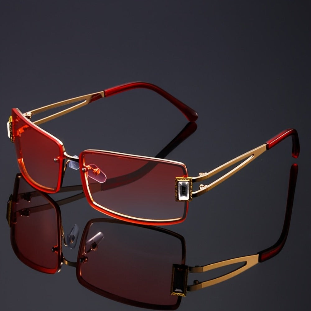 Party Glasses - Oversized Square for Men Women Extra Large Luxury Gradient Ombre Retro - product detail view 21