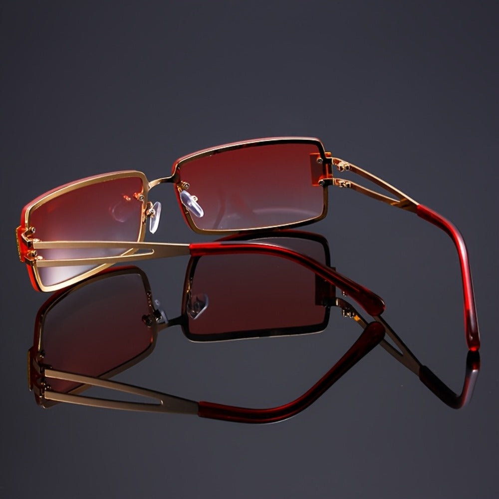 Party Glasses - Oversized Square for Men Women Extra Large Luxury Gradient Ombre Retro - product detail view 22
