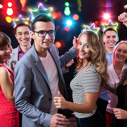 Party Headbands - LED Crown Headband Bulk Pack 25 PCS | Light Up Flashing Crowns 3 Modes - product detail view 7