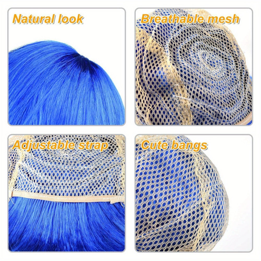 Party Supplies - Wig and Sunglasses Set 14-16 Pieces - Neon Colorful Short Bob Wigs with - product detail view 6