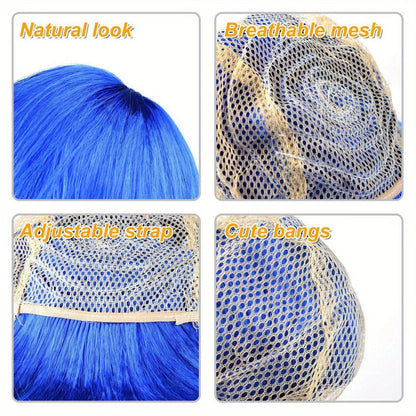 Party Supplies - Wig and Sunglasses Set 14-16 Pieces - Neon Colorful Short Bob Wigs with - product detail view 6