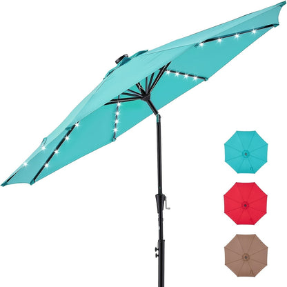 Patio Umbrella shown in the Blue, 10ft option