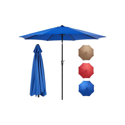 Patio Umbrella shown in the Blue, 7.5FT option