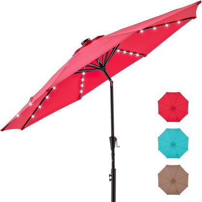 Patio Umbrella shown in the Red, 10ft option
