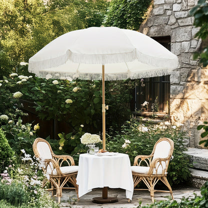 Patio Umbrella shown in the Beige option