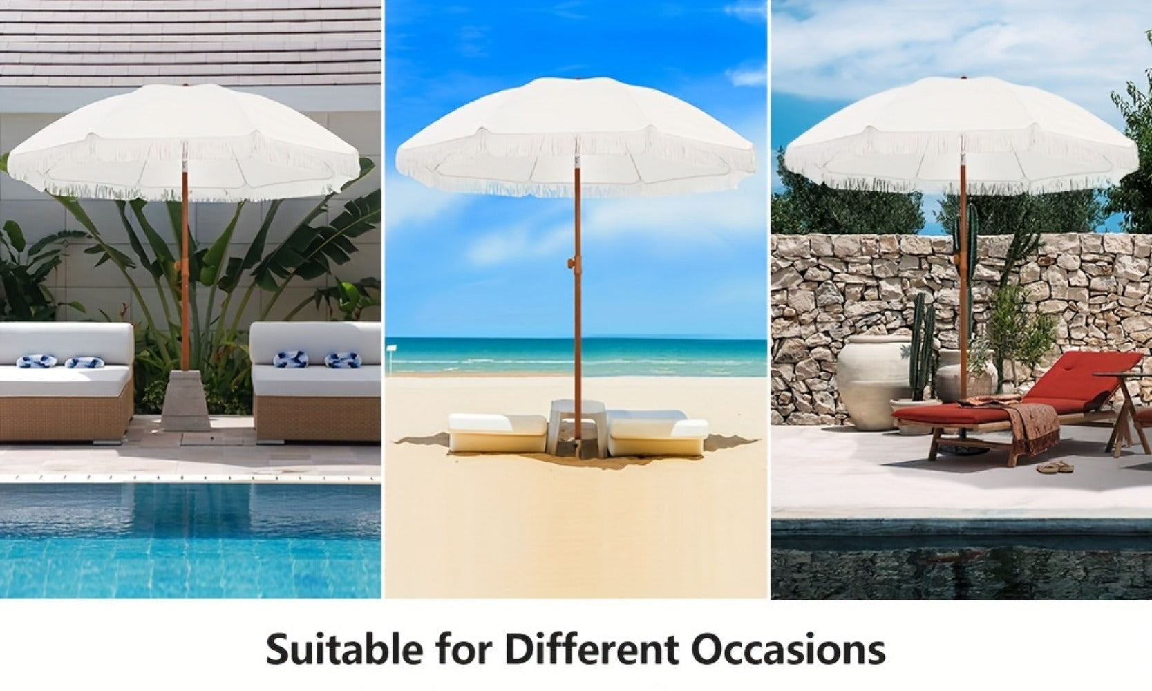 Patio Umbrella with Tilt Adjustment for Outdoor Shade and Protection detail image - detail view 16