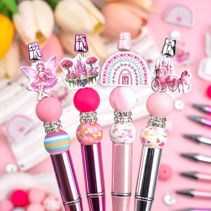 Pen Toppers - Unicorn 8 Sets Princess Castle & Pink Fairy Wooden Decorative Pencil for - product detail view 4