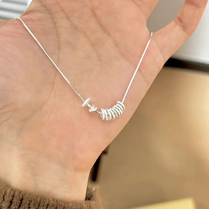 Pendant Necklace - 925 Sterling Silver for Women - Hypoallergenic Elegant Classic , White - product detail view 2